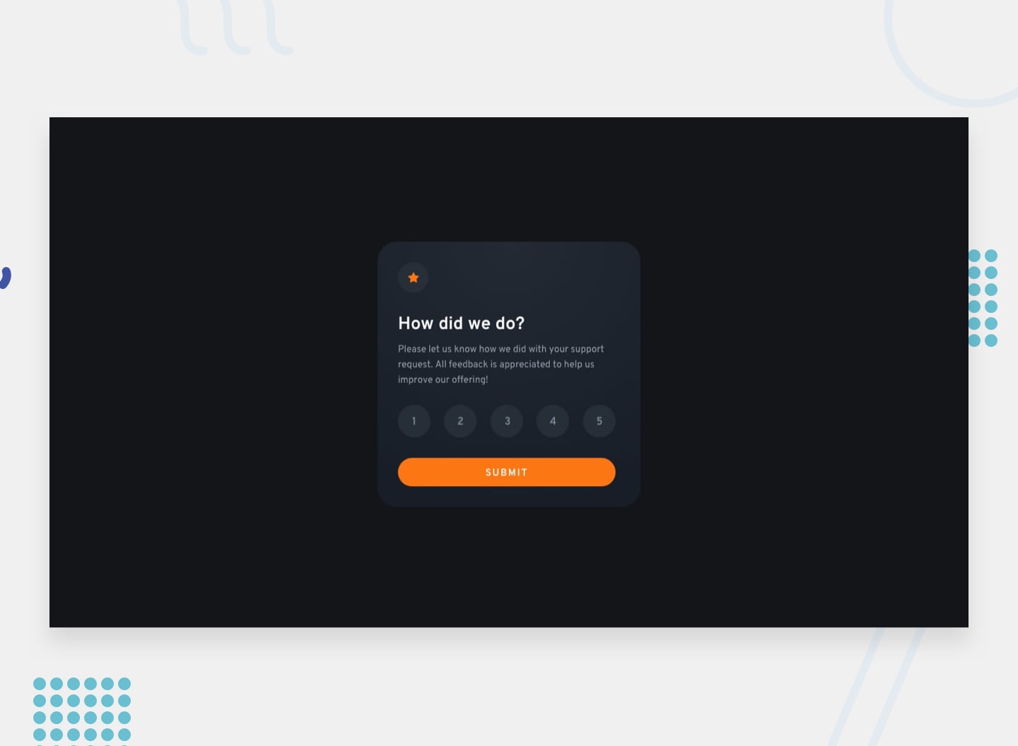Interactive rating component - Project Design